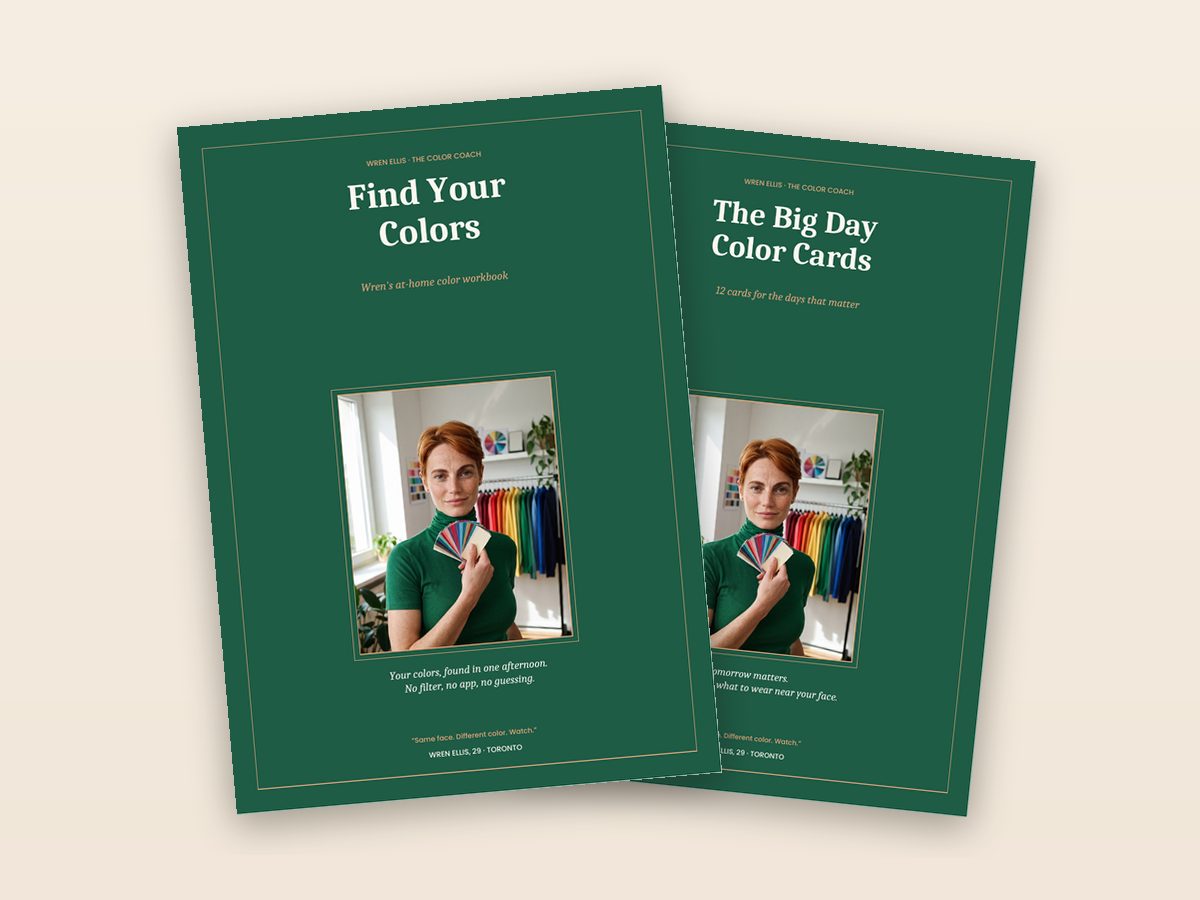 Covers of Find Your Colors and The Big Day Color Cards